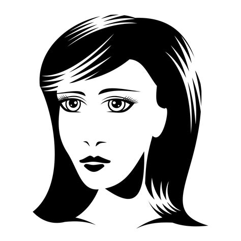 face vector art|woman face shape vector free.